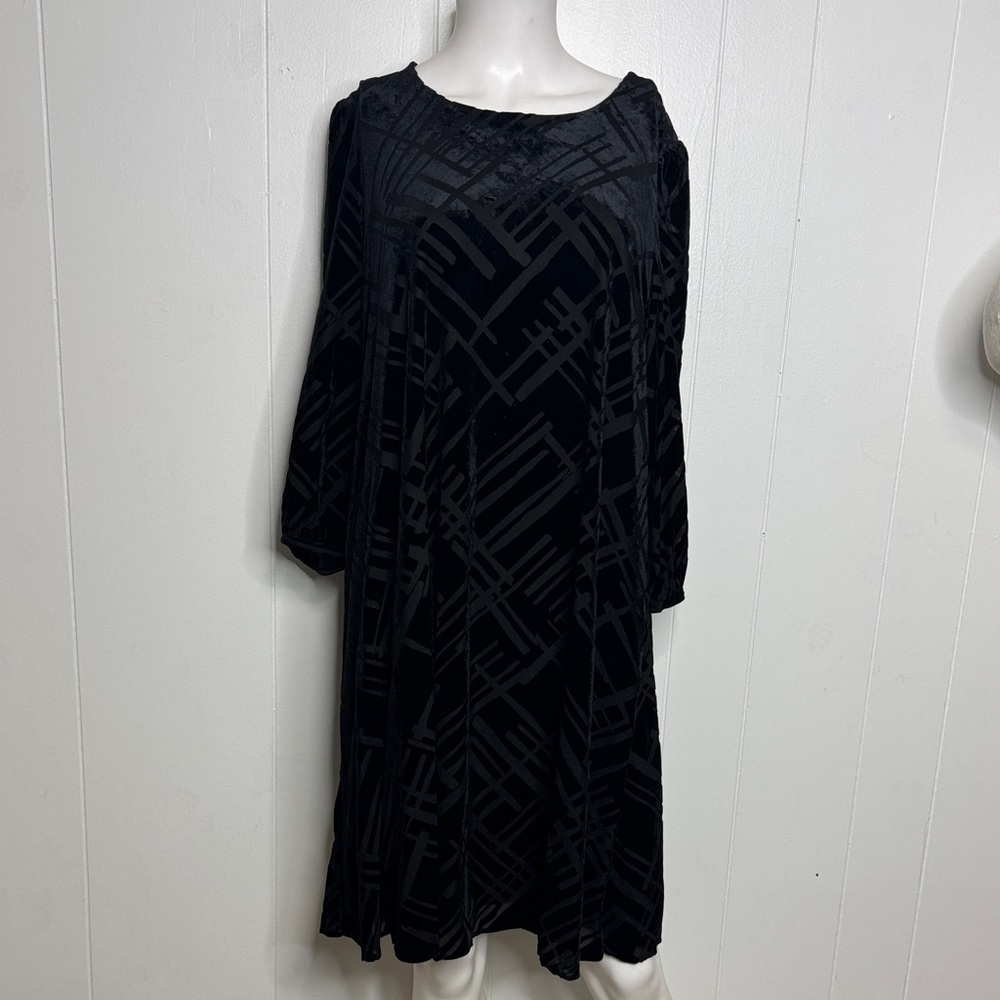 Calvin Klein black velvet dress size 14